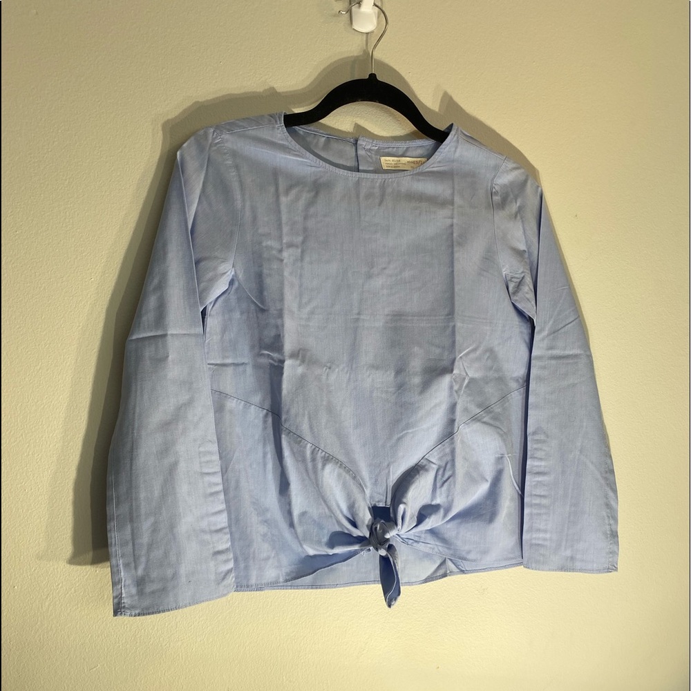 ZARA blue blouse with knot in the front - Picture 2 of 6